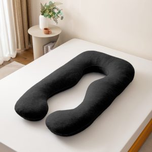 כרית הריון ויסקו שחור | עיצוב אלגנטי ונוחות ללא פשרות