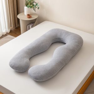 כרית הריון ויסקו אפור כהה | תמיכה יוקרתית לשינה רגועה