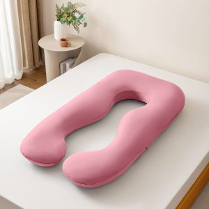 כרית הריון ויסקו ורוד | רכות נשית ותמיכה מושלמת בהיריון